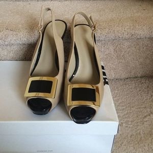 Nine West platform sandals (Taupe/black)